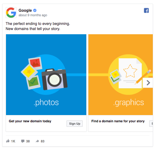 Google Ad example