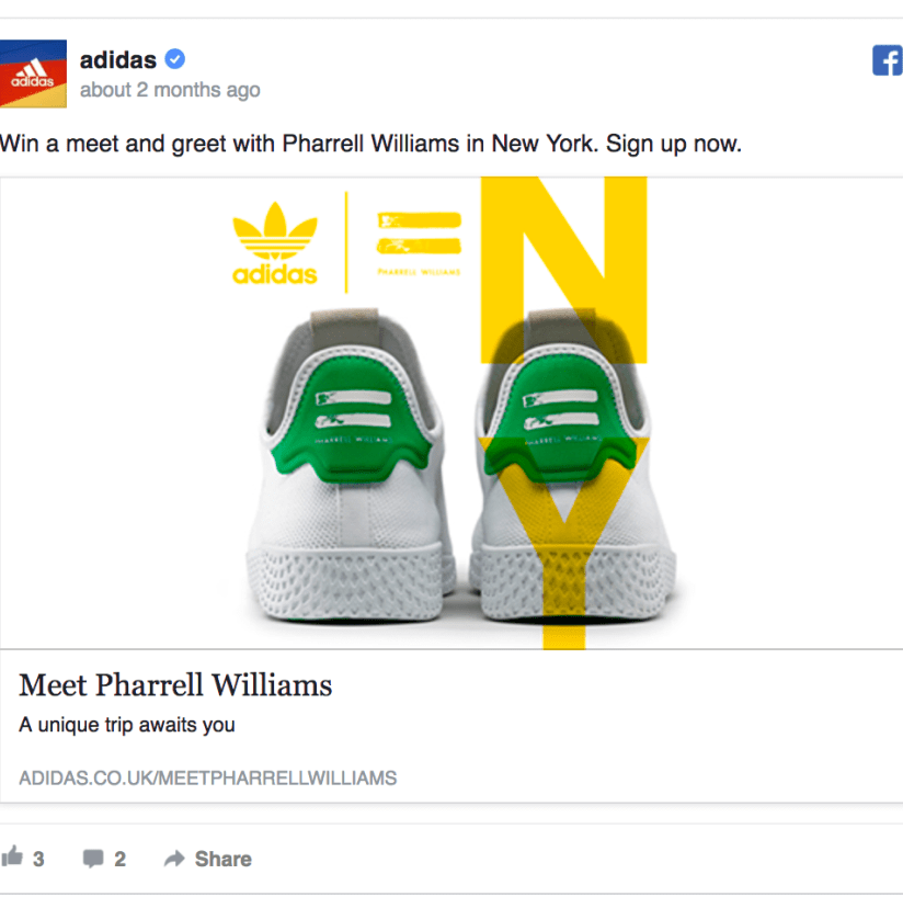 Adidas facebook ad