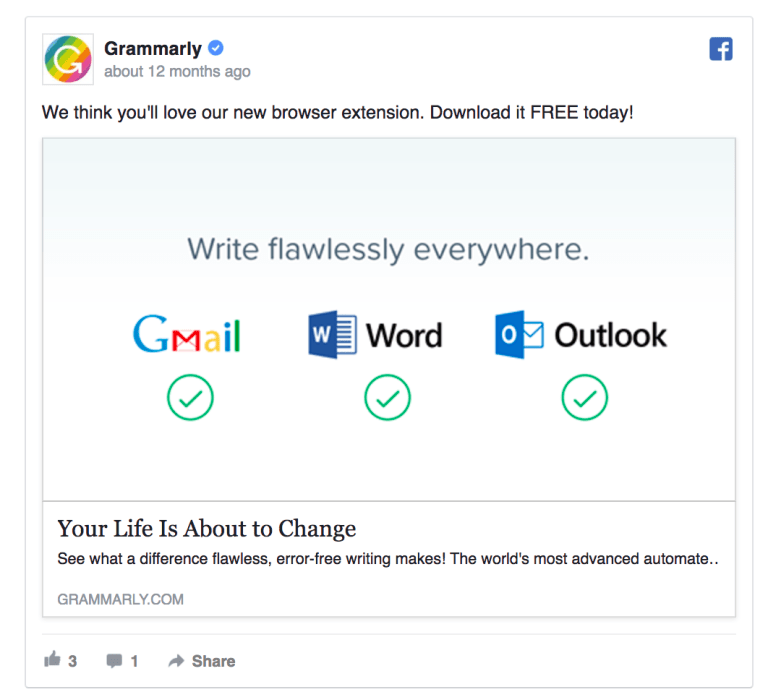 Grammarly ad